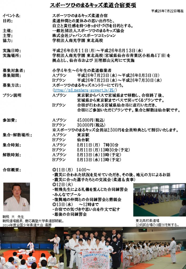 合宿要項